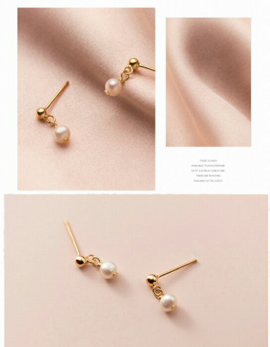 イミテーションパールピアス Silver925