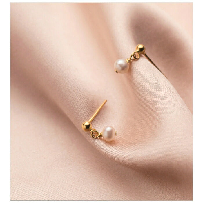 イミテーションパールピアス Silver925