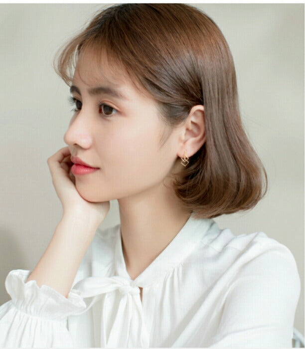 スクエアモチーフピアス Silver925