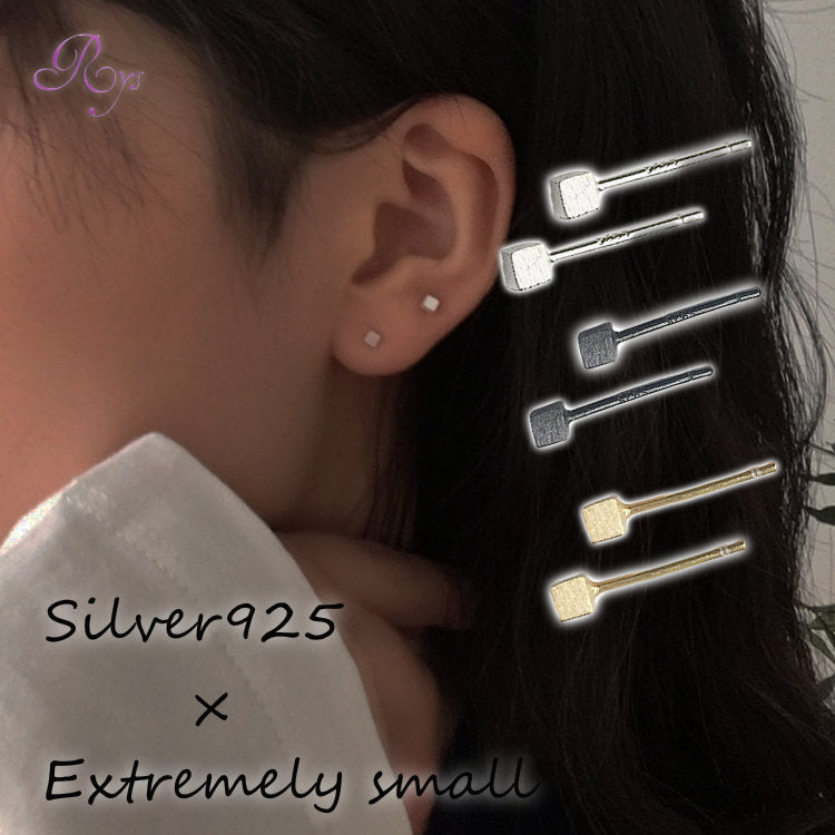 キューブモチーフピアス Silver925