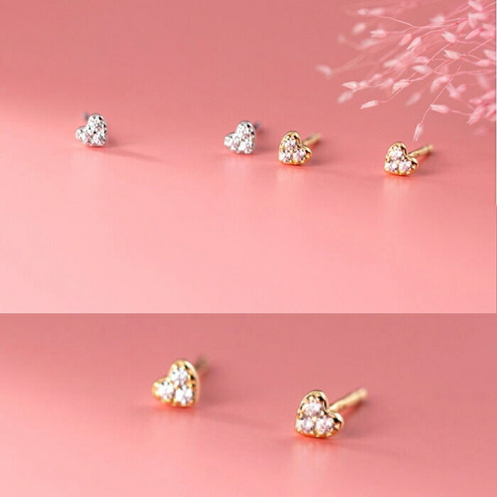 ハートモチーフミニピアス