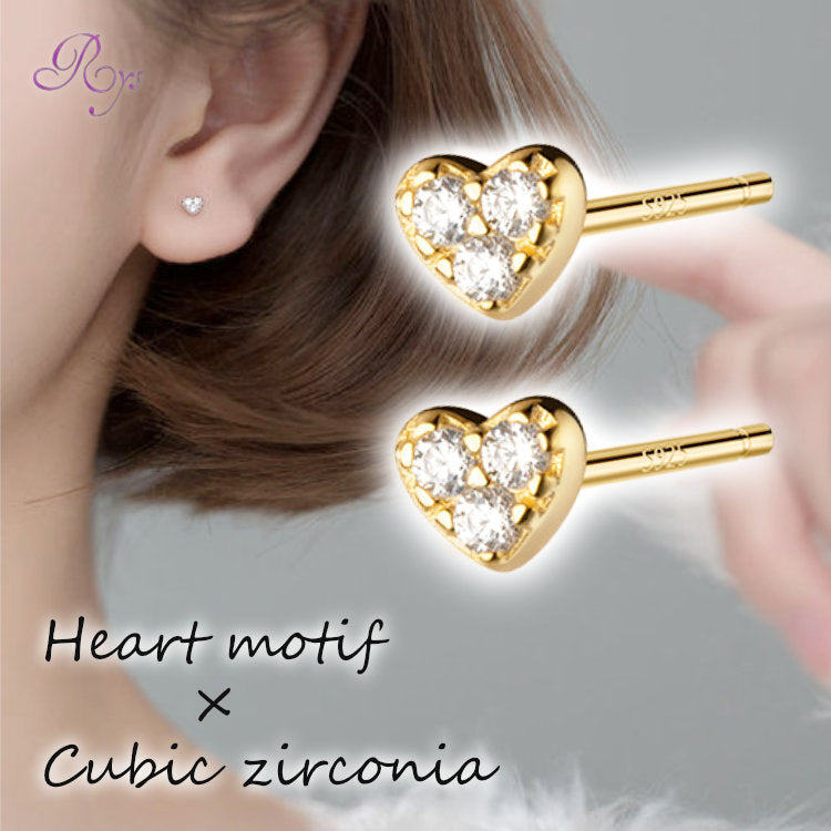 ハートモチーフミニピアス