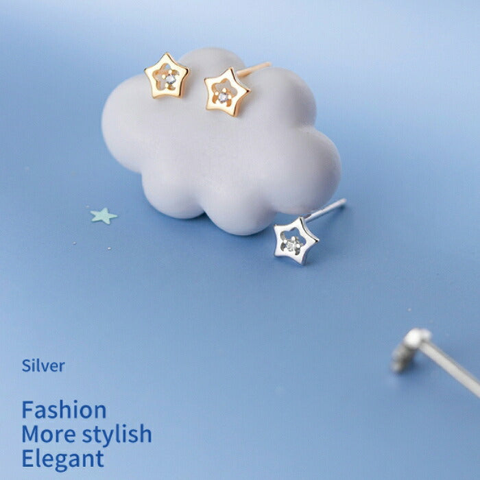 スターモチーフピアス Silver925