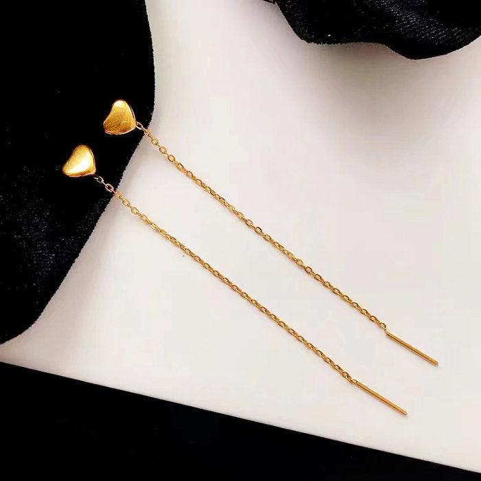 ハートチェーンピアス チタン アレルギー対応