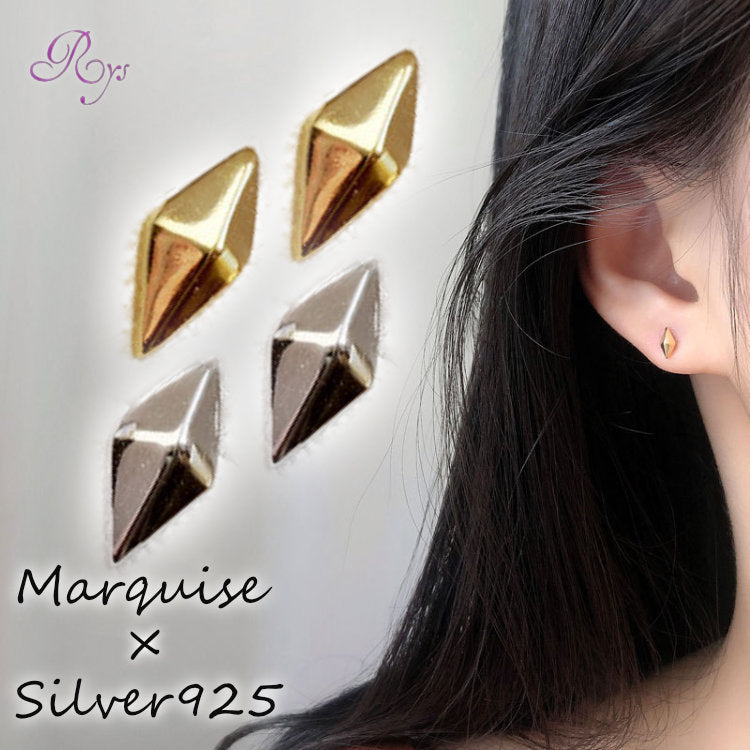 氷結晶モチーフピアス Silver925 アレルギー対応