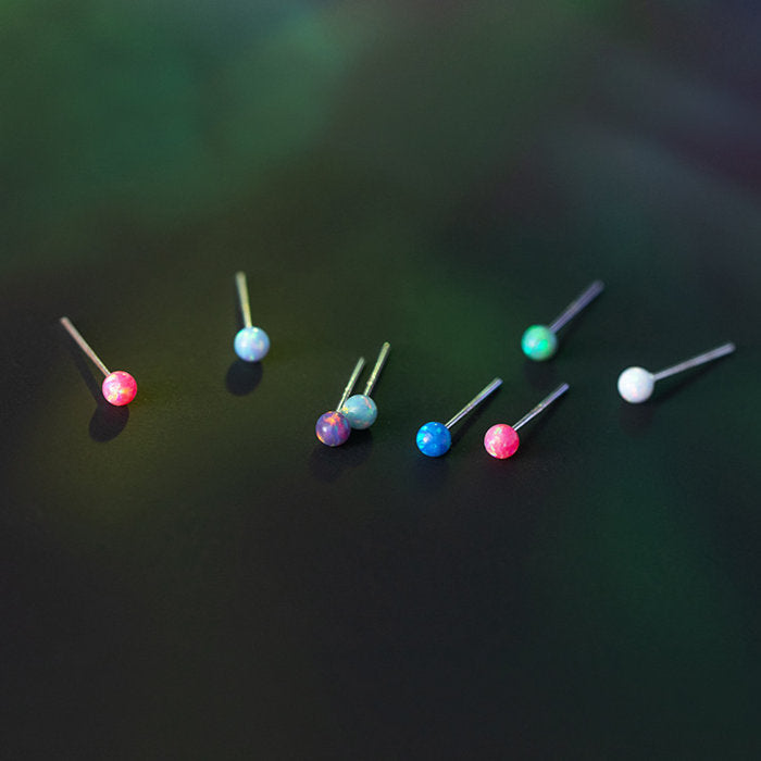 ピアス つけっぱなし 小さい 極小 シンプル オパール 金属アレルギー シルバー ミニ シルバー925 アレルギー対応 20G 仕事用 小さいピアス 極小ピアス つけっぱなしピアス シンプルピアス セカンドピアス アレルギー対応ピアス 仕事