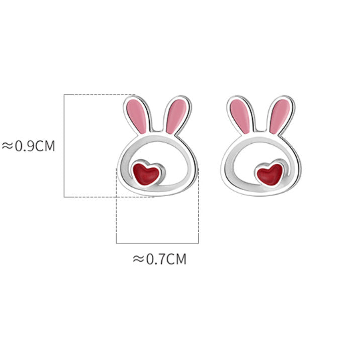 ピアス うさぎ 小さい シンプル 軟骨 金属アレルギー シルバー 小さめ ミニ シルバー925 アレルギー対応 20G 仕事用 小さいピアス うさぎピアス つけっぱなしピアス シンプルピアス セカンドピアス 軟骨ピアス アレルギー対応ピアス 仕事