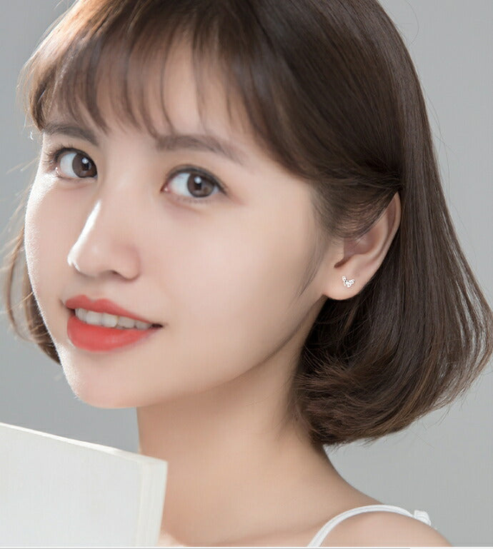 ピアス 蝶 ちょうちょ 小さい シンプル 軟骨 金属アレルギー シルバー 小さめ ミニ シルバー925 アレルギー対応 20G 蝶ピアス ちょうちょピアス つけっぱなしピアス シンプルピアス セカンドピアス 軟骨ピアス アレルギー対応ピアス 仕事