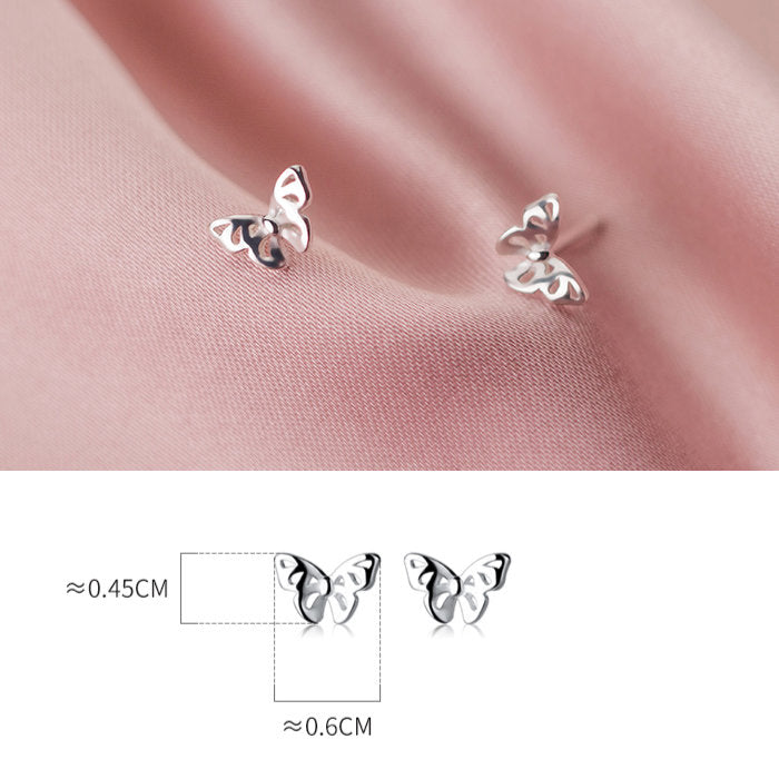 ピアス 蝶 ちょうちょ 小さい シンプル 軟骨 金属アレルギー シルバー 小さめ ミニ シルバー925 アレルギー対応 20G 蝶ピアス ちょうちょピアス つけっぱなしピアス シンプルピアス セカンドピアス 軟骨ピアス アレルギー対応ピアス 仕事