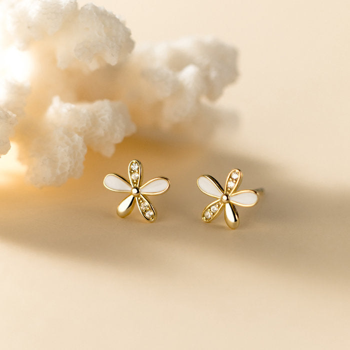 ピアス フラワー 花 ゴールド 20G シンプル 軟骨 金属アレルギー シルバー 小さめ ミニ シルバー925 アレルギー対応 仕事用 シンプルピアス セカンドピアス 軟骨ピアス 仕事