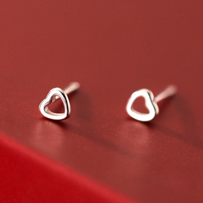 ピアス ハート 小さい シンプル 軟骨 金属アレルギー シルバー 小さめ ミニ シルバー925 アレルギー対応 20G 仕事用 小さいピアス シンプルピアス セカンドピアス 軟骨ピアス 仕事
