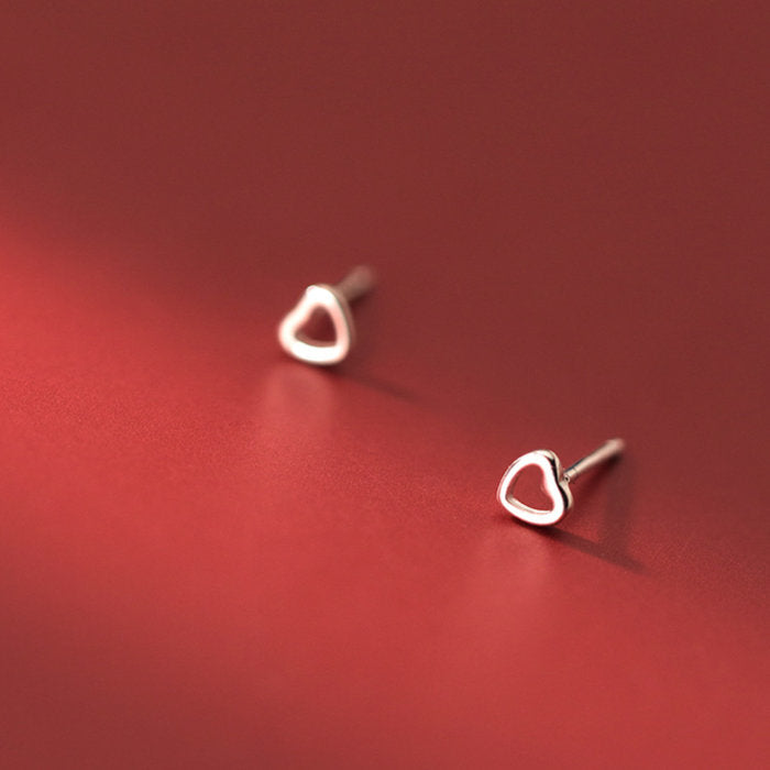 ピアス ハート 小さい シンプル 軟骨 金属アレルギー シルバー 小さめ ミニ シルバー925 アレルギー対応 20G 仕事用 小さいピアス シンプルピアス セカンドピアス 軟骨ピアス 仕事