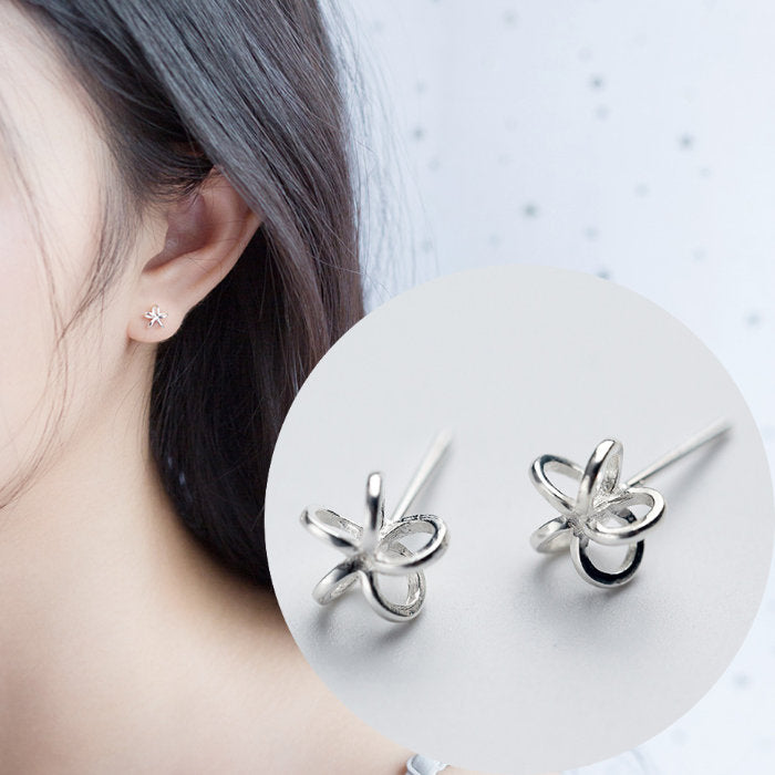 ピアス お花 小さい シンプル 軟骨 金属アレルギー シルバー 小さめ ミニ シルバー925 アレルギー対応 20G 仕事用 小さいピアス シンプルピアス セカンドピアス 軟骨ピアス 仕事