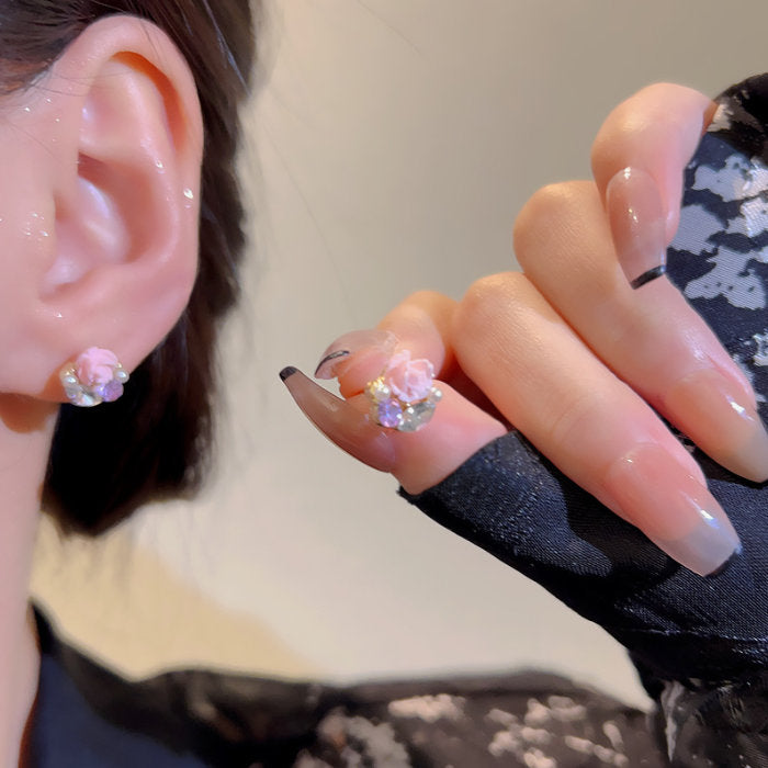 ピアス 花 フラワー ゴールド シンプル 軟骨 金属アレルギー アレルギー対応 20G 小さいピアス シンプルピアス セカンドピアス