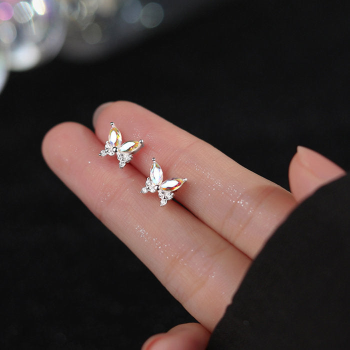 ピアス 蝶々 ちょうちょ 小さい シンプル 軟骨 金属アレルギー シルバー 小さめ ミニ シルバー925 アレルギー対応 20G 仕事用 小さいピアス シンプルピアス セカンドピアス 軟骨ピアス 仕事