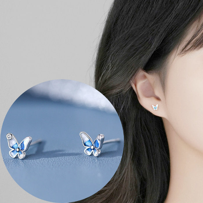 ピアス 蝶々 ちょうちょ 小さい シンプル 軟骨 金属アレルギー シルバー 小さめ ミニ シルバー999 アレルギー対応 20G 仕事用 小さいピアス シンプルピアス セカンドピアス 軟骨ピアス 仕事