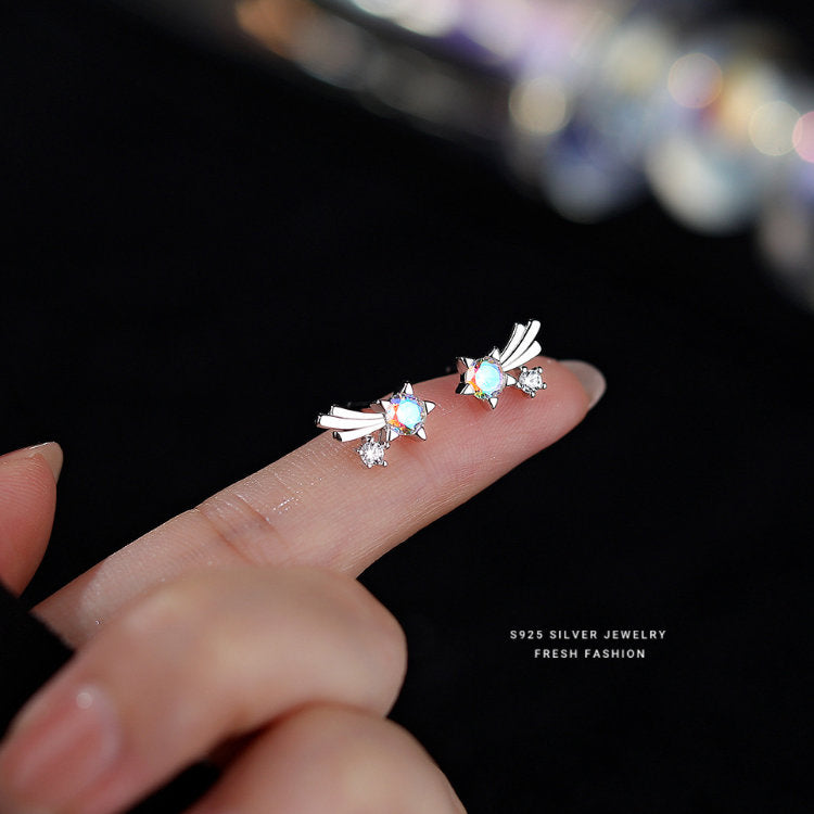 ピアス 星 スター 流れ星 シルバー 小さい シンプル 軟骨 金属アレルギー シルバー925 アレルギー対応 20G 仕事用 小さいピアス シンプルピアス セカンドピアス