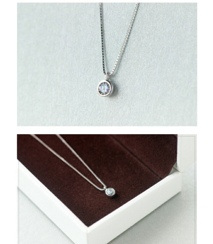 一粒ストーン シンプルネックレス レディース シルバー925 Silver925 アレルギー対応 プレゼント ネックレス シンプル シルバー ゴールド 小さめ 華奢 デコルテ 重ね付け 上品 清楚 カジュアル フォーマル 大人 925 女性