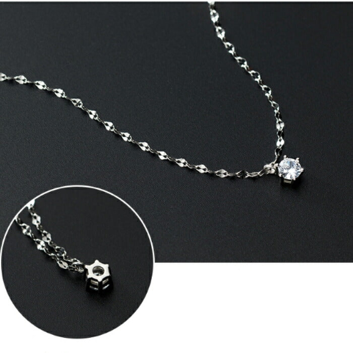 ネックレス レディース シルバー925 Silver925 キュービックジルコニア シルバーネックレス シルバー RYS 送料無料 ギフト 誕生日 プレゼント