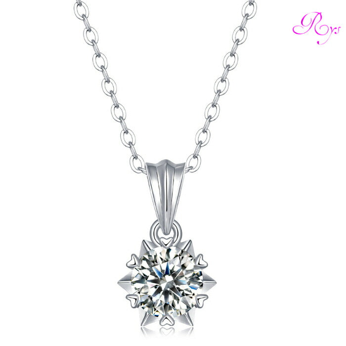 【ギフト対応】 ネックレス レディース Silver925 モアッサナイト シルバーネックレス シルバー RYS 送料無料 ギフト 誕生日 プレゼント バレンタイン 彼女 妻