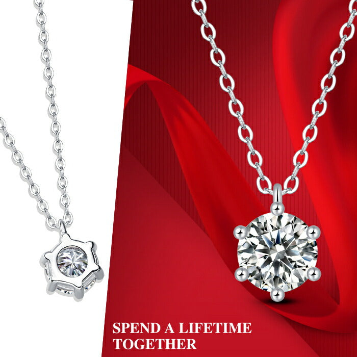 【ギフト対応】 ネックレス レディース Silver925 モアッサナイト シルバーネックレス シルバー RYS 送料無料 ギフト 誕生日 プレゼント バレンタイン 彼女 妻