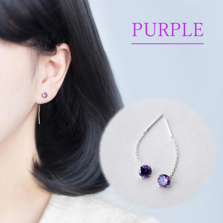 チェーンストーンピアス　Silver925