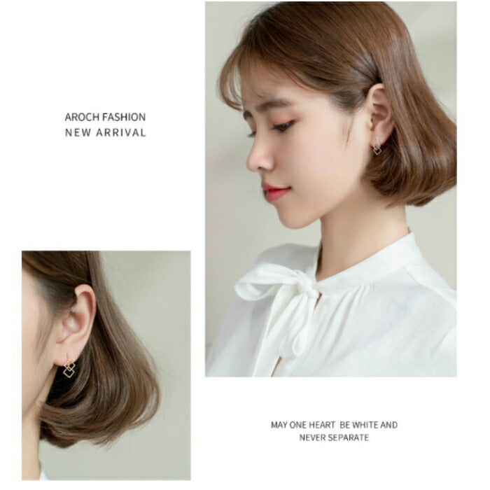 スクエアモチーフピアス　Silver925