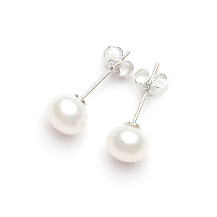 淡水パールピアス　Silver925