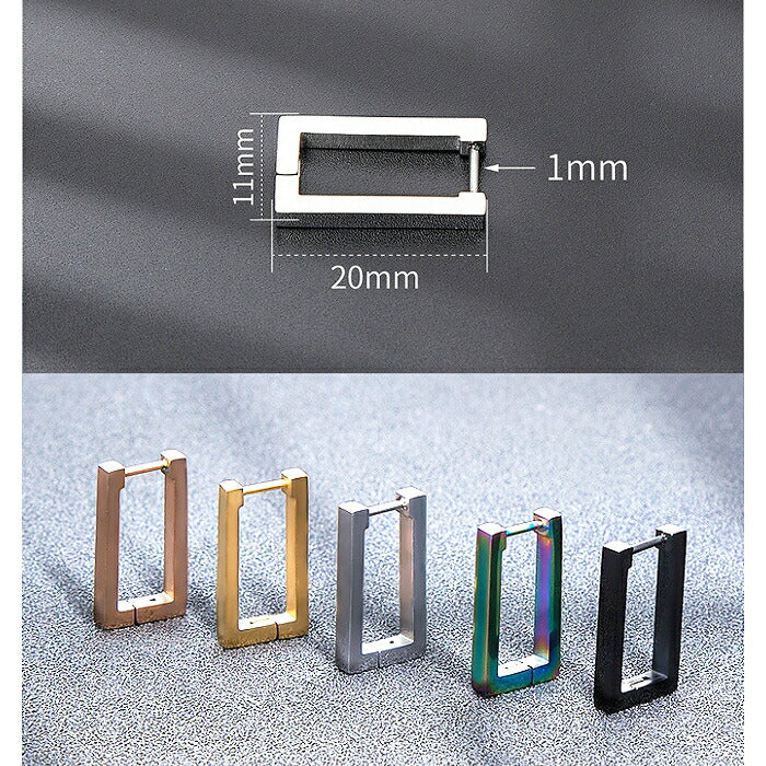 スクエアリングピアス　1ピース