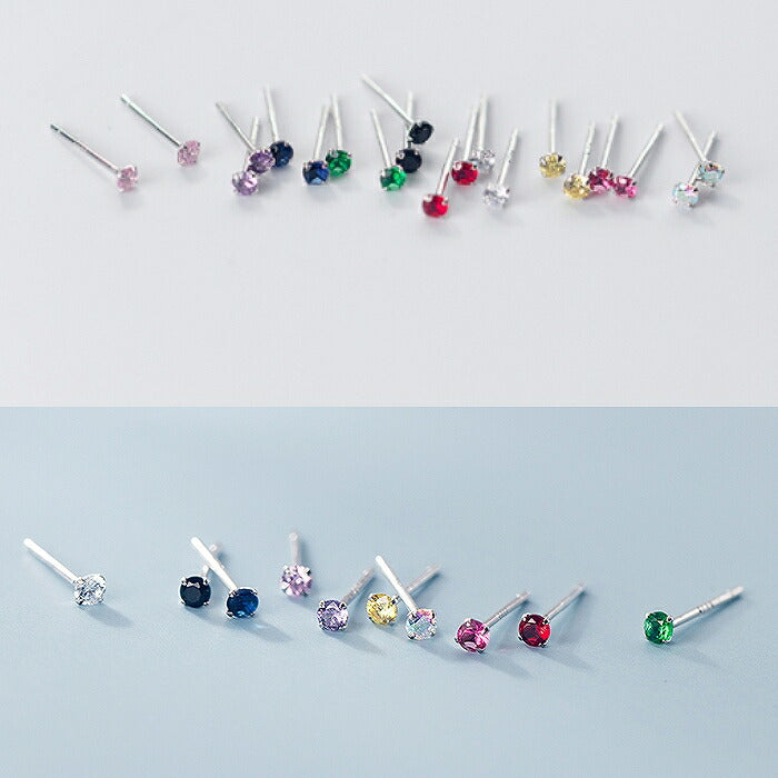 ストーンミニピアス　Silver925