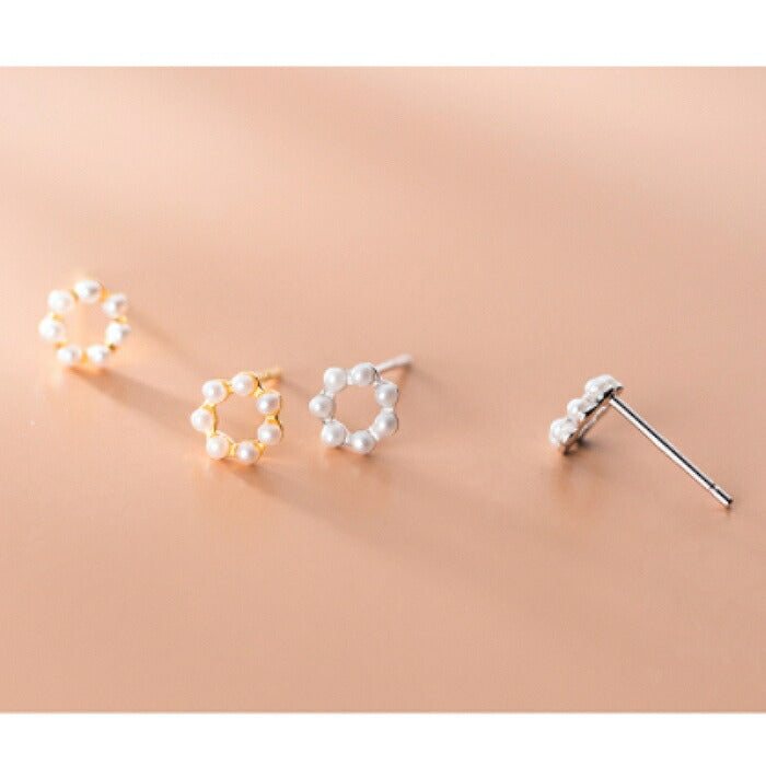 パールリングピアス　Silver925