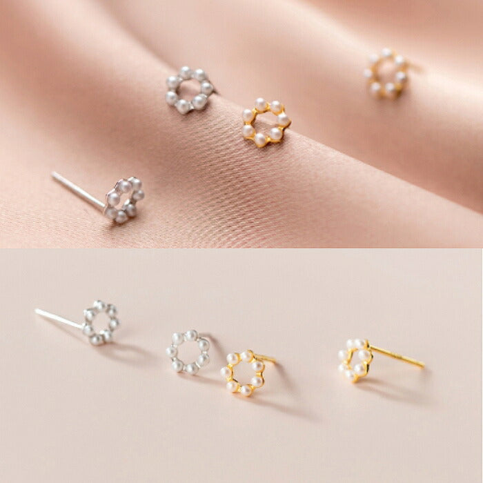 パールリングピアス　Silver925