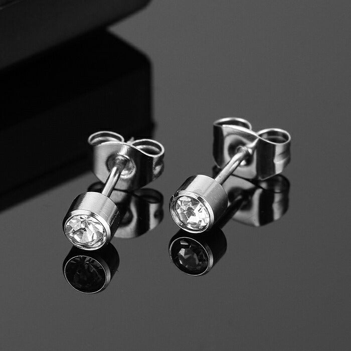 ラインストーンピアス　サージカルステンレス　20G