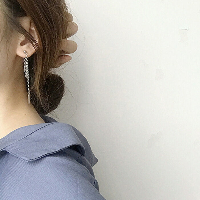 ダブルチェーンピアス