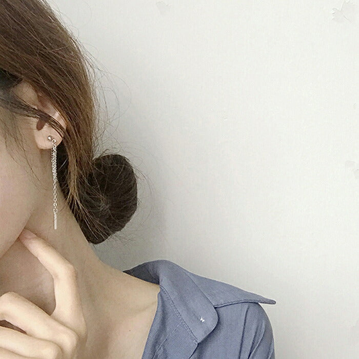 ダブルチェーンピアス