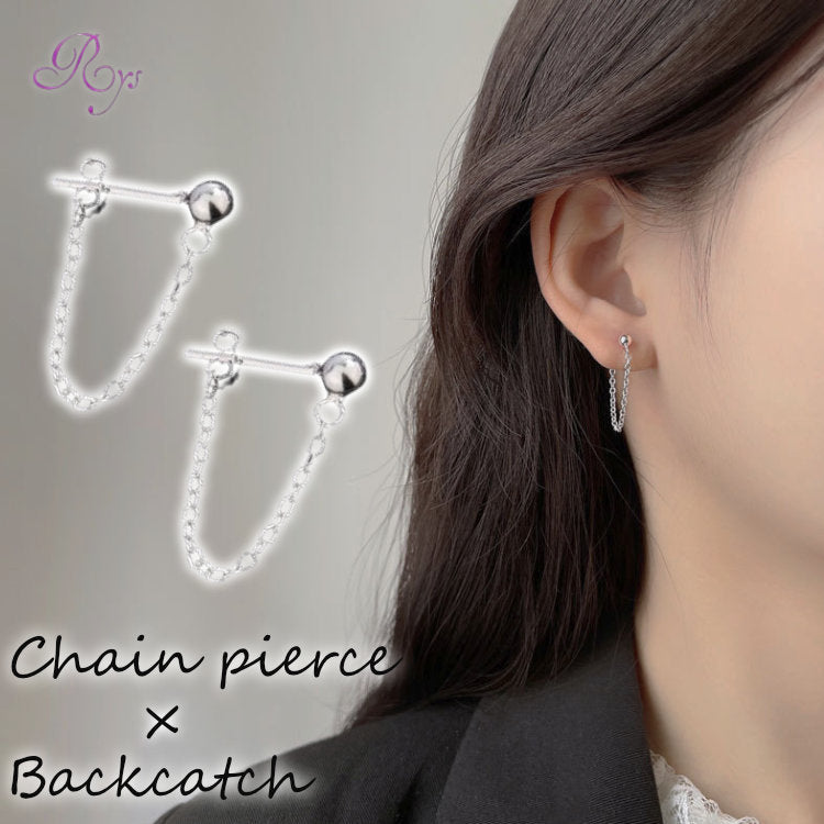 チェーンピアス 金属アレルギー対応 シルバー925