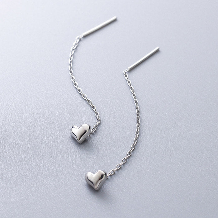 ハートチェーンピアス チタン　アレルギー対応