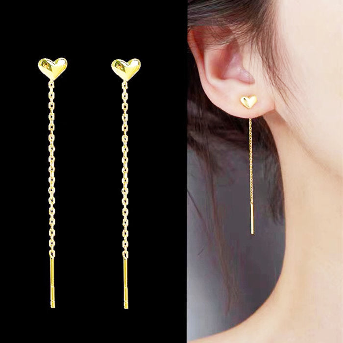 ハートチェーンピアス チタン　アレルギー対応