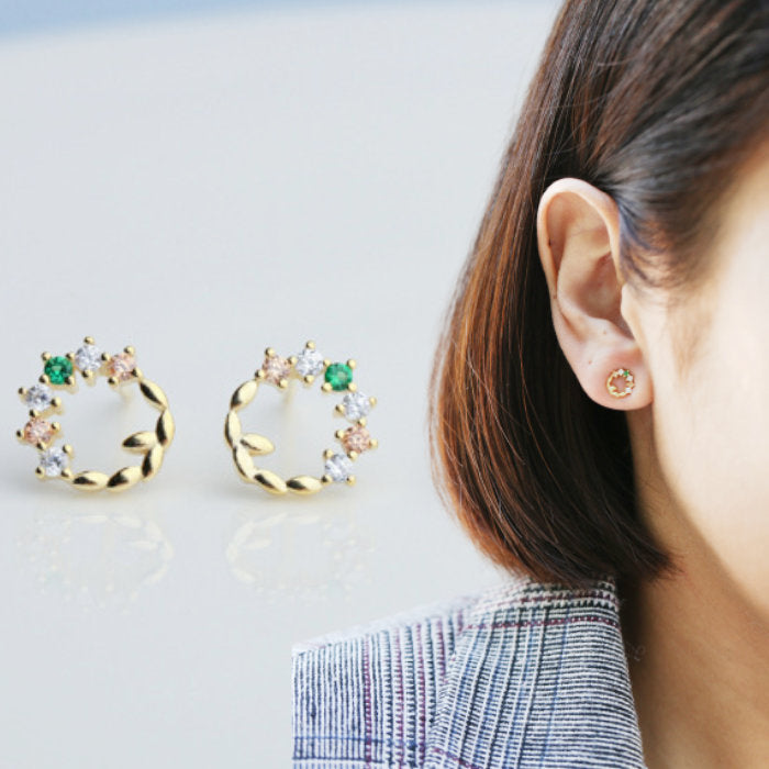 シンプルピアス キュービックジルコニア　Silver925　アレルギー対応