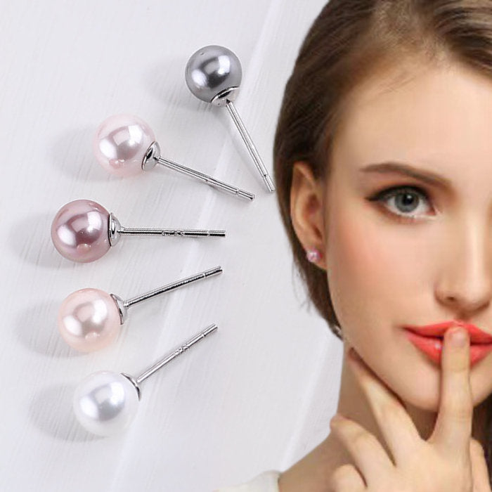 飴玉みたいにかわいい パール ピアス 淡水真珠 金属アレルギー 普段使い 淡水パール 痒くならない シンプルピアス シルバー 925 パールピアス 真珠ピアス ピンク パープル 両耳