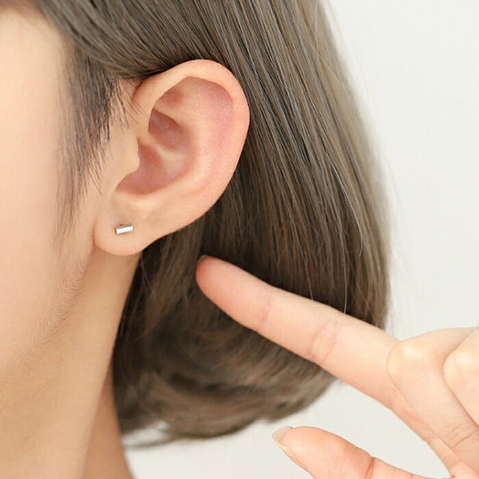 ピアス 小さい バー 円柱 レディース メンズ シルバー ブラック 925 シルバー925 20G 両耳 ペア 2本入 アレルギー 金属アレルギー シンプルピアス セカンドピアス ファーストピアス