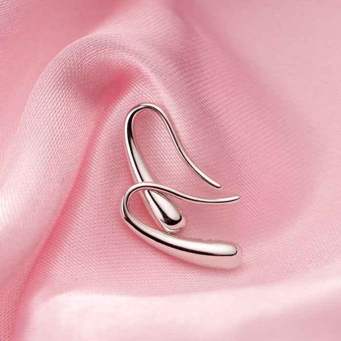 ピアス しずく型 ドロップ ティアドロップ 耳にかける 金属アレルギー対応 フックタイプ レディース シルバー925 シンプル フックピアス 雫 金属アレルギー シック カジュアル オフィス プレゼント 女性 彼女