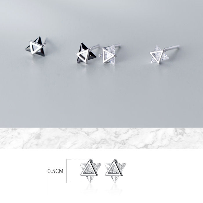 ピアス トライアングル シンプル ブラック 軟骨 金属アレルギー シルバー 小さめ ミニ シルバー925 アレルギー対応 20G 仕事用 小さいピアス つけっぱなしピアス シンプルピアス セカンドピアス 軟骨ピアス アレルギー対応ピアス 仕事