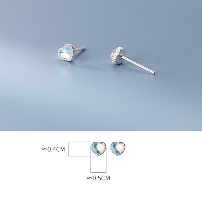 ピアス ハート 小さい ガラス シンプル 軟骨 金属アレルギー シルバー 小さめ シルバー925 アレルギー対応 20G 仕事用 小さいピアス ハートピアス つけっぱなしピアス シンプルピアス セカンドピアス 軟骨ピアス アレルギー対応ピアス