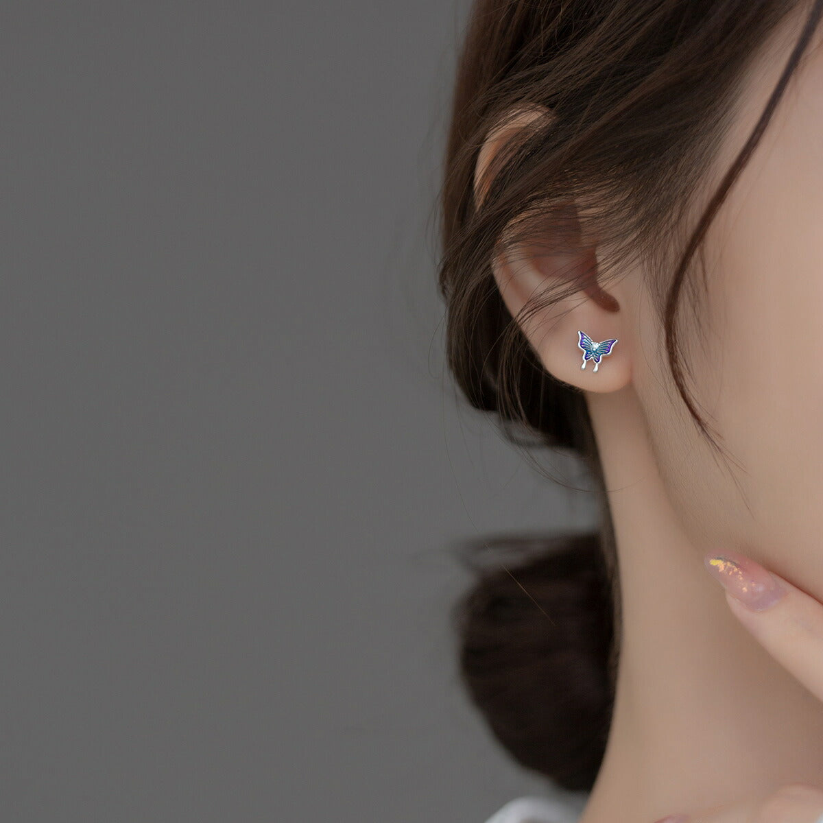 ピアス ボディピアス 1ピース 蝶々 ちょうちょ シンプル 軟骨 ボディ 金属アレルギー シルバー 小さめ ミニ シルバー925 アレルギー対応 20G 仕事用 ちょうちょピアス 蝶々ピアス 蝶ピアス シンプルピアス セカンドピアス 仕事