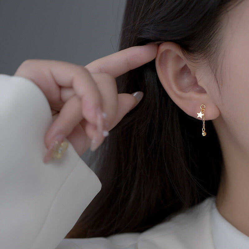 ピアス 星 スター 小さい 揺れる シンプル 軟骨 金属アレルギー シルバー 小さめ ミニ シルバー925 アレルギー対応 20G 仕事用 小さいピアス 星ピアス スターピアス シンプルピアス セカンドピアス 軟骨ピアス アレルギー対応ピアス 仕事