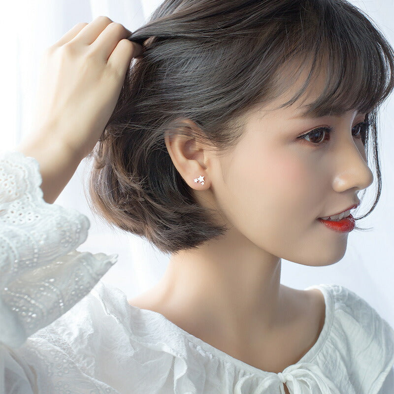 ピアス 三つ星 小さい 星 スター シンプル 軟骨 金属アレルギー シルバー 小さめ ミニ シルバー925 アレルギー対応 20G 仕事用 小さいピアス つけっぱなしピアス シンプルピアス セカンドピアス 軟骨ピアス アレルギー対応ピアス 仕事