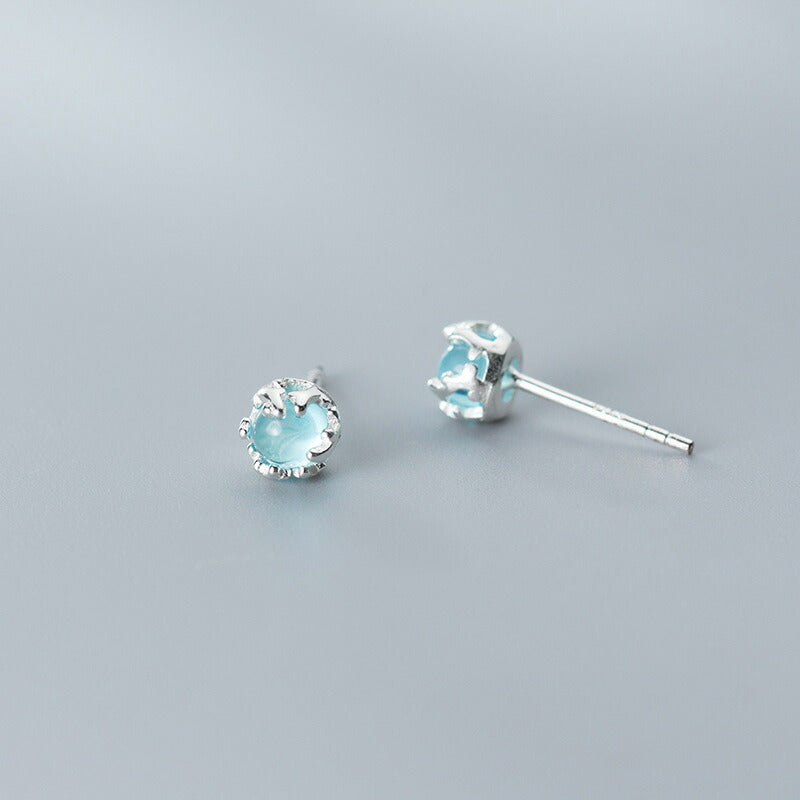 ピアス 人工 ブルークリスタル シンプル 軟骨 金属アレルギー シルバー 小さめ ミニ シルバー925 アレルギー対応 20G 仕事用 小さいピアス クリスタルピアス つけっぱなしピアス シンプルピアス セカンドピアス アレルギー対応ピアス 仕事