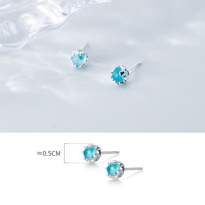 ピアス 人工 ブルークリスタル シンプル 軟骨 金属アレルギー シルバー 小さめ ミニ シルバー925 アレルギー対応 20G 仕事用 小さいピアス クリスタルピアス つけっぱなしピアス シンプルピアス セカンドピアス アレルギー対応ピアス 仕事
