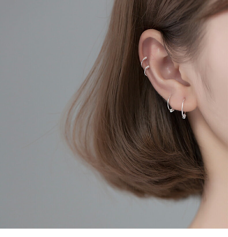 ピアス リング つけっぱなし 小さい シンプル 軟骨 金属アレルギー シルバー 小さめ シルバー925 アレルギー対応 20G 仕事用 小さいピアス リングピアス つけっぱなしピアス シンプルピアス セカンドピアス アレルギー対応ピアス 仕事
